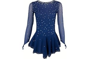 JoyCan Girls' Pink Figure Skating Dress Show Uniform for Performance and Competition