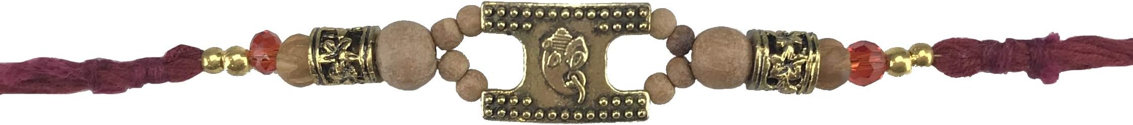 Ganesh Rakhi Thread Rakhi Bracelet Raksha Bandhan Rakhi Ganapati Rakhi Thread Wrist Band Friendship Bracelet Raksha Bandhan Gift (Maroon)