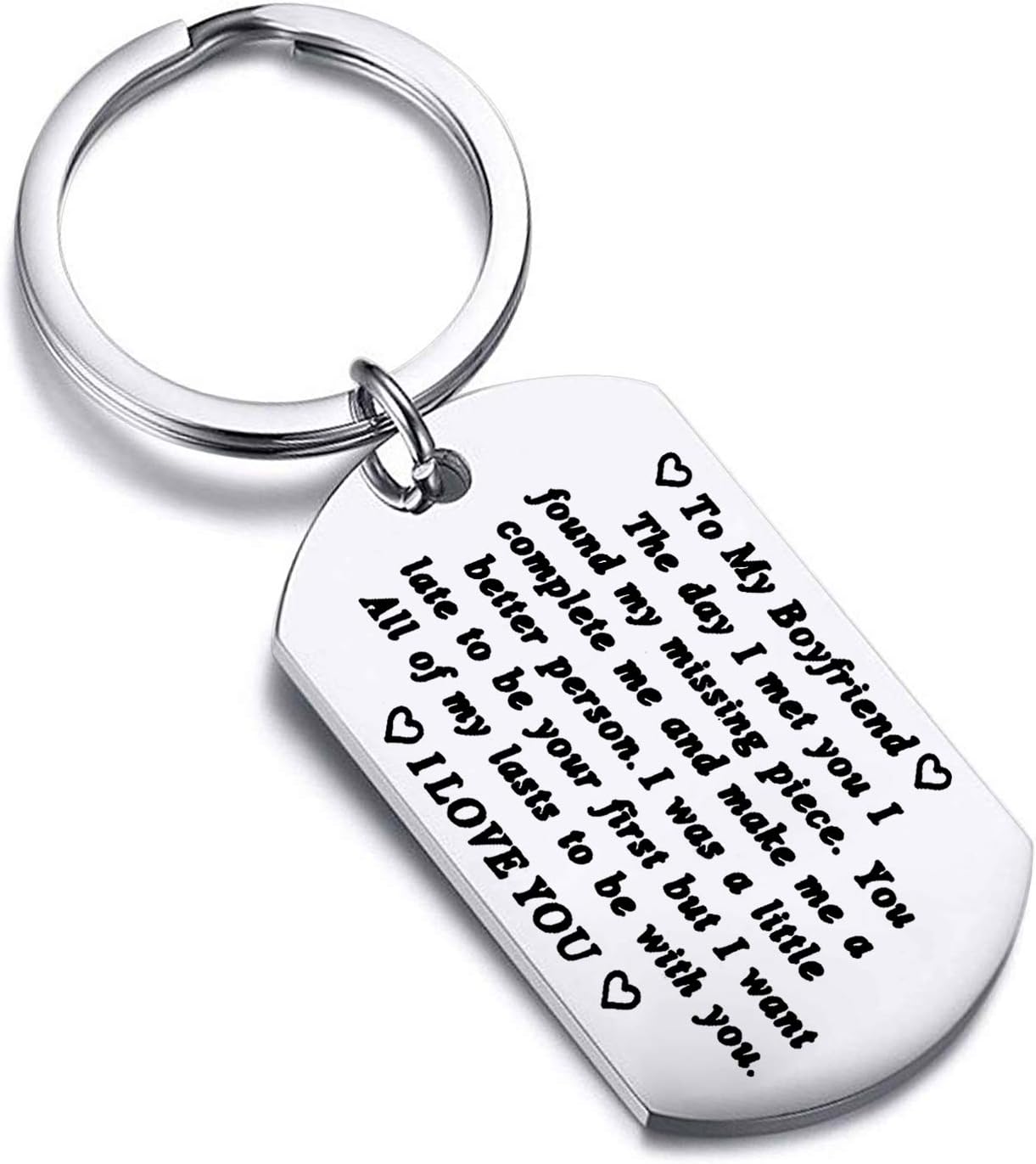 to My Man Keychain Husband Boyfriend Key Chain Gift I was a Little Late