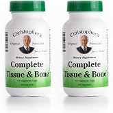 Christopher's Original Formulas Complete Tissue &amp; Bone Formula &ndash; 100 VCaps | Herbal Support for Bones &amp; Connective Tissue - Pack of 2