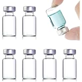 10 Pack 2ml Sealed Sample Glass Vials with Self Healing Injection Port | 2 ml vials for peptides with storage case