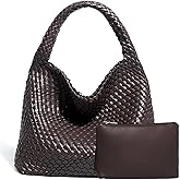 Geelyda Woven Tote Bag for Women with Purse, Fashion Shoulder Hobo Underarm Bags, Large Woven Handmade Work Commuter Day Bags