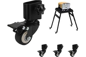 GENERIC Caster Wheels Kit for Ninja XSKUNSTAND Outdoor Stand, Woodfire Outdoor Grill Stand Accessories for Ninja Grill Stand & Pizza Oven Stand, 360° Swivel Griddle Wheels with Brake for Ninja OG & OO series.