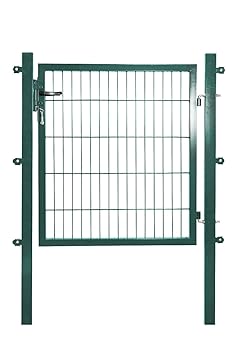 Koll Living Gartentor für Stabmattenzäune, grün, BxH:1000x1000mm inkl. Pfosten - mit Befestigungsmaterial & Ersatzschlüsseln 
