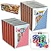 Joyin Toy 12 Decks Poker Size, Regular Index Playing Cards (6 Red/6 Blue) with Poker Chips and Dice