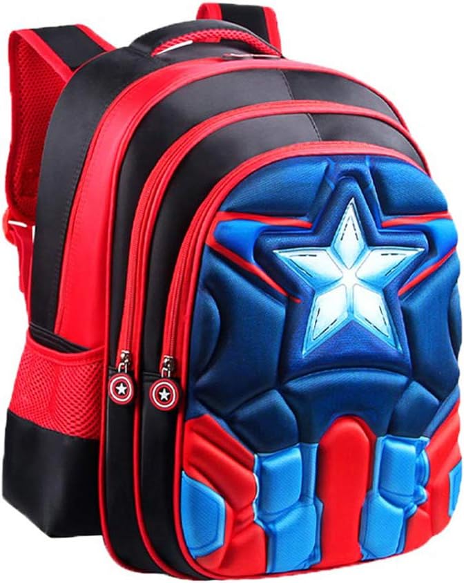 School Backpack Kids Schoolbag Student Bookbag with 3D Anime Super Hero Design