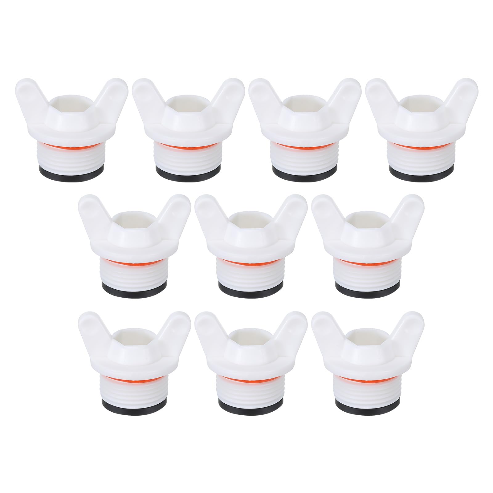 PATIKIL G3/4" Male Thread PPR Pipe Fitting End Cap Connector Plug with Butterfly, 10Pcs Garden Irrigation Water Tubing Stopper for Preventing Leakage, White