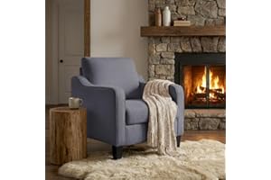 Zedachica Modern Accent Armchair Upholstered Living Room Chair with Seat Cushion, Single Sofa Chair with Pillow, Comfy Readin