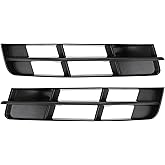A ABSOPRO Fog Light Grill No.4L0807681B/4L0807682B 21.85"x4.33" Front Lower Bumper Fog Light Cover Inserts for Audi Q7 2010-2015 ABS Black