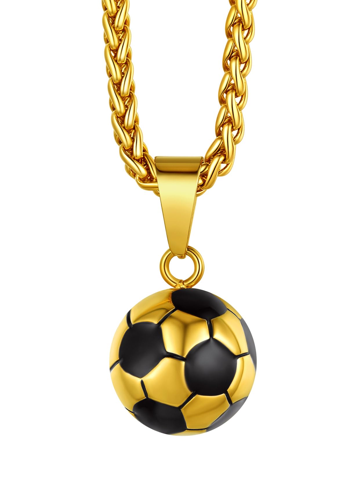 Richsteel Boys Necklace Pendant Football Brother Gifts Gold Mens Necklaces Jewellery For Women — image 1