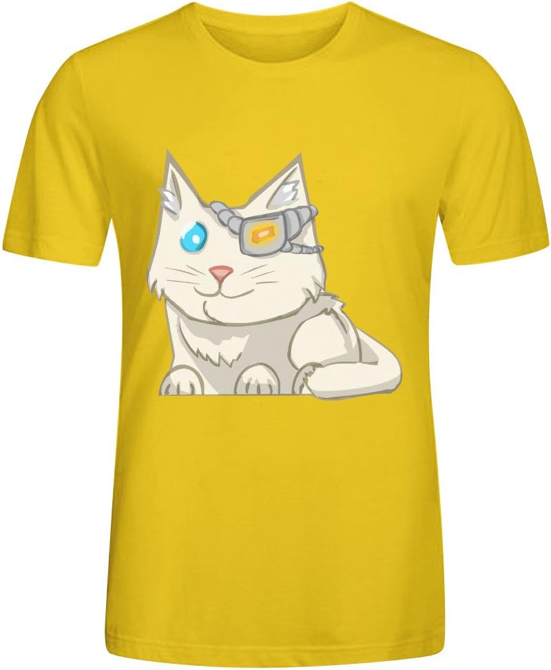 Kitten Rengar League Of Legends T Shirts For Men Yellow Graphic