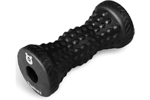 Tumaz Foot Roller, Ergonomic Foot Massage Roller for Arch Pain, Trigger Points and Deep Tissue, Portable - Reflexology Tool for Plantar Fasciitis Relief, Black