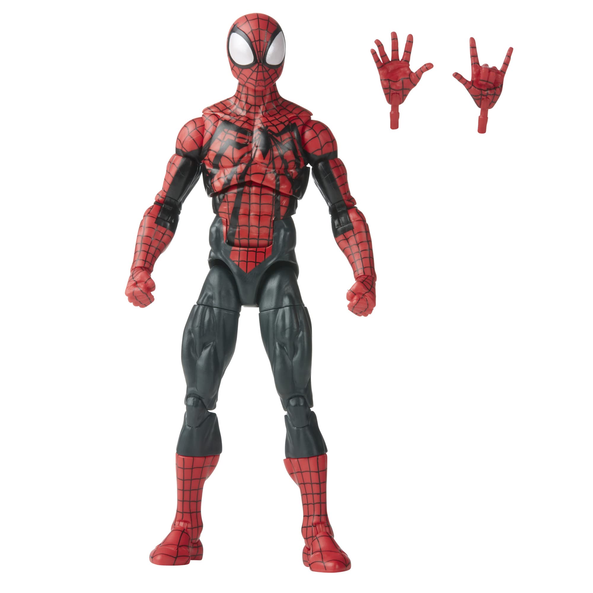 Marvel Hasbro Legends Series Ben Reilly Spider-Man, Spider-Man Legends Collectible 6 Inch Action Figures, 2 Accessories