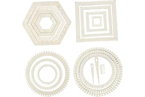 Fiocias 14-Piece Kit for Looms, Knitting Frame, Hand Weaving Tools for Beginners and Tapestry.