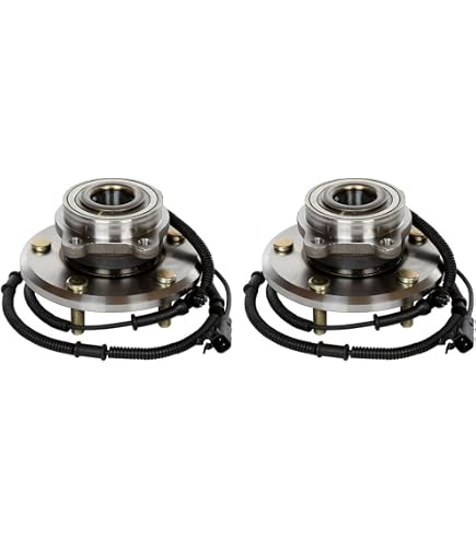 Detroit Axle - Rear Wheel Bearing Hubs For 2001-2007 Dodge Grand Caravan Chrysler Town & Country 2001-2003 Voyager, Wheel Bearing & Hub Assembly Replacement Pair Hubs