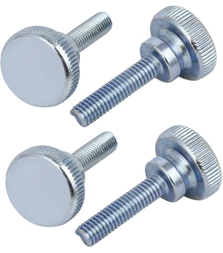 Uxcell M4 X 30mm Carbon Steel Thumb Screws – 12pcs Flat Knurled Head Fully Threaded Bolts