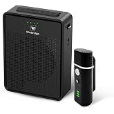 Voice Amplifier with Bluetooth &amp; Wireless Lavalier Microphone B006 15W | Portable Teacher Microphone and Speaker System with One-Touch Mute, 98FT+ Range for Teaching, Training, Tours and Meetings