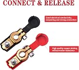 Shudyear 12V 3-Way Battery Terminal Connectors Copper Plate Negative Positive view 4