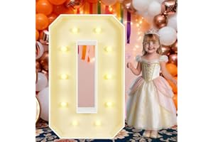 3Ft Number 0 Foam Board DIY Light Up Sign for Birthday Party Decorations Wedding Anniversary Men Women (Number 0, 3FT)