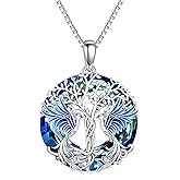 POPKIMI Phoenix Necklace 925 Sterling Silver Crystal Nirvana of Phoenix Rising Jewelry Christmas Birthday Gifts for Women