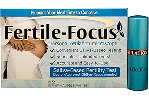 Fairhaven Health Fertile Focus Saliva Ovulation Microscope - Accurate, Reusable at Home Test Kit - Results in 5 Minutes – Early Prediction, Pregnancy Planning – Track Up to 3 Days Before You Ovulate