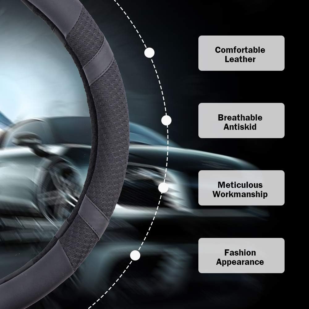 Odorless,Warm in Winter and Cool in Summer VECH Steering Wheel Cover