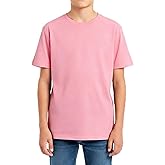 Miccina Boys Short Sleeve T-Shirt Kids Cotton Tops Summer Crewneck Shirts Basic Tees