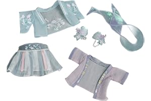 CALEMBOU 20cm Plush Doll Clothes Set, Cute Chinese Hanfu Plush Doll Clothes for Anime Plush Soft Cotton Dolls and Stuffed Animals(Without Doll) (Liyu-W/ODoll)