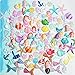 Yun's Slime Charms Set, 100PCS Mixed Mermaid Tail Flatback Slime Beads Ocean Marine Animal for Ornament Scrapbook DIY Crafts