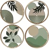 EMPAST 3D Wooden Wall Art Decor, Round Layered Nature Landscape Wall Hanging Type 10