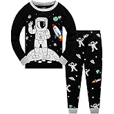 Little Boys Pajamas for Toddler Clothes Set Planet Train Sleepwear Long Sleeve 100% Cotton 2 Piece Kids Pjs Size 1-10 Years