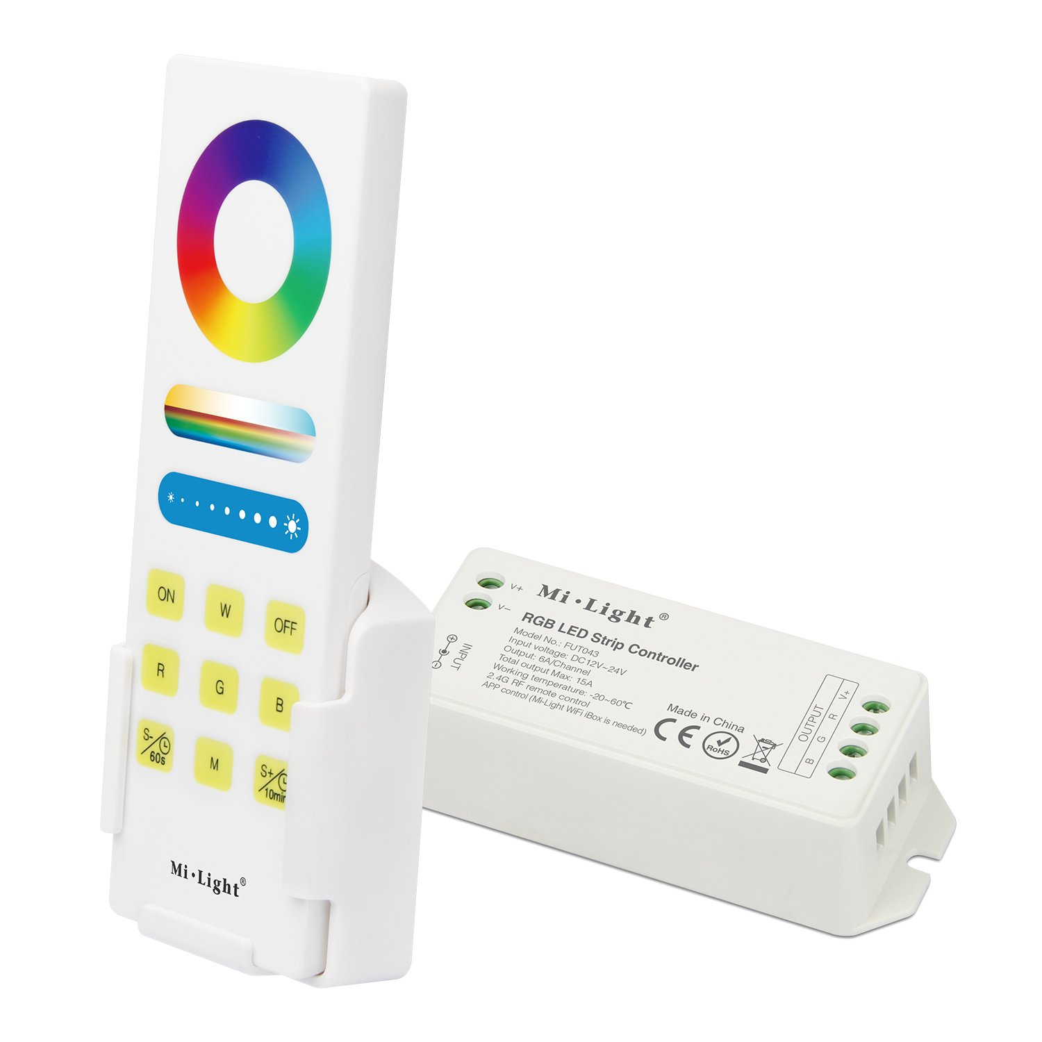 LIGHTEU, RGB smart LED Control System for RGB Strip Light, DC 12V 24V Max. 15A Controller with 2.4G Wireless Timing Function Remote, Original Milight, fut043A