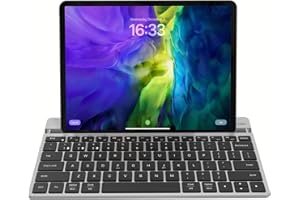 AUSDOM Wireless Bluetooth Tablet Keyboard with Stand for iPad 11-inch/iPad Air/iPad Mini, Rechargeable Multi-Device Portable Keyboard for Galaxy Tab A8/A7/S6/S5 and Fire HD