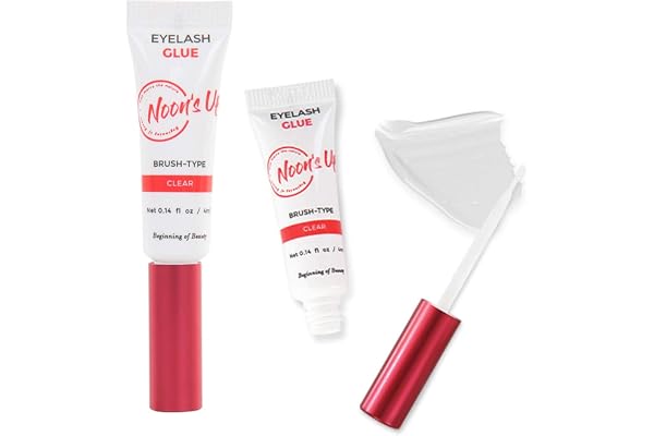 NOON'S UP Lash Glue Clear - Waterproof 24Hr Strong Hold, Sensitive Eyes 4ml