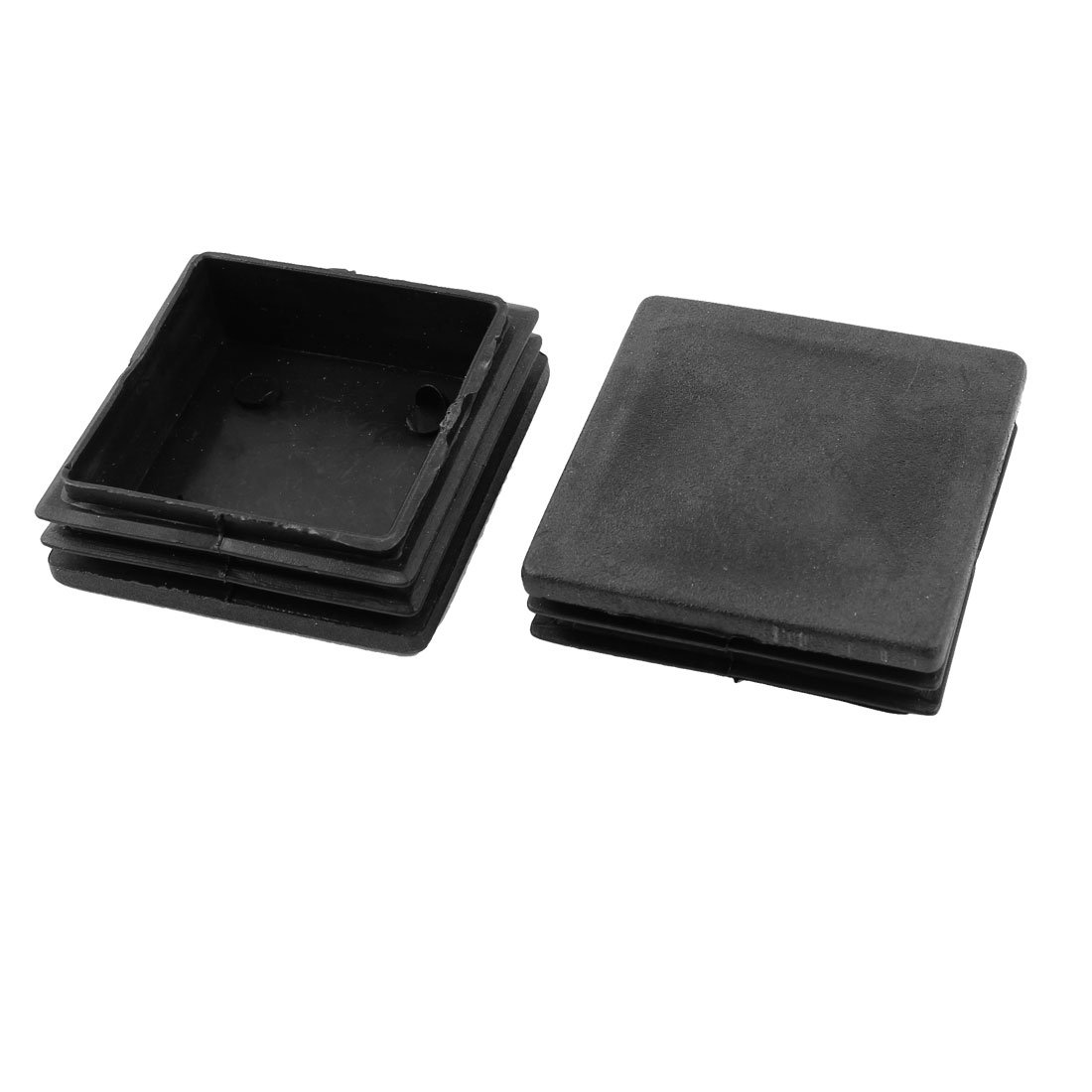 sourcing map 2 Pcs Black Plastic Square Tube Inserts End Blanking Cap 50mm x 50mm
