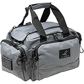 Exos Tactical Range Bag - Medium Size Range Bag for Shooting - Gun Case for Handguns, Ammo Storage, Tactical Backpack, Molle Webbing, Free Subdued USA Patch