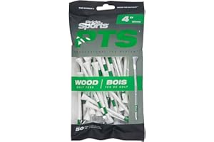 LONGRIDGE PTS Wooden Golf Tees (4'), Bag of 50 tees