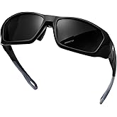 KANASTAL Wrap Around Sunglasses Men Women Polarized UV400 Square Fashion Sports Sun Glasses