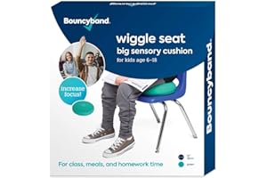 Bouncyband – Wiggle Seat – Green, 13” D – Large Sensory Cushion for Kids Ages 6-18+ – Promotes Active Learning, Improves Stud