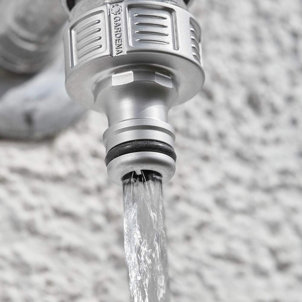 Gardena Premium Tap Connector, 33.3 mm (G 1 inch): Adapter for taps Frost-Resistant, Packaged (18242-20), Silver, 33,3mm (G 1") - Image 5