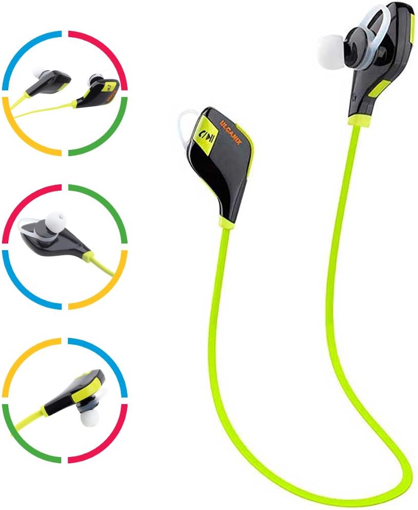 Black Friday Sale - Wireless Bluetooth Headphones with MIC by ULCANIX โ Active War Noise Cancelling In-Ear Sport Earbuds for Athletes โ Fitness, Yoga, Pilates, CrossFit, Bodybuilding