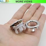 LRMYS Chrome Plating Ring & Cover Overflow Set 22-24mm 6 Pack Bathroom Sink view 7