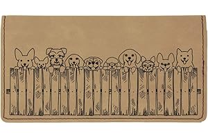 CAROUSEL CHECKS INC. Peeking Pups Laser Engraved Leatherette Checkbook Cover