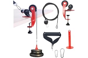 CONBUT Arm Wrestling Training Pulley System Professional, Forearm Workout Table Equipment, Wrist Exerciser Cable Machine with Rope Handle