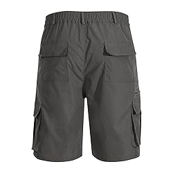 Cargo Shorts for Men Stretch Waist Knee Length Mens