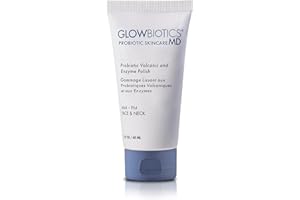 Glowbiotics Volcanic & Enzyme Polish: Probiotic Brightening Facial Scrub with Malic Acid for Luminous Skin, Exfoliator for Face & Neck, Suitable for All Skin Types, 2 Fl Oz