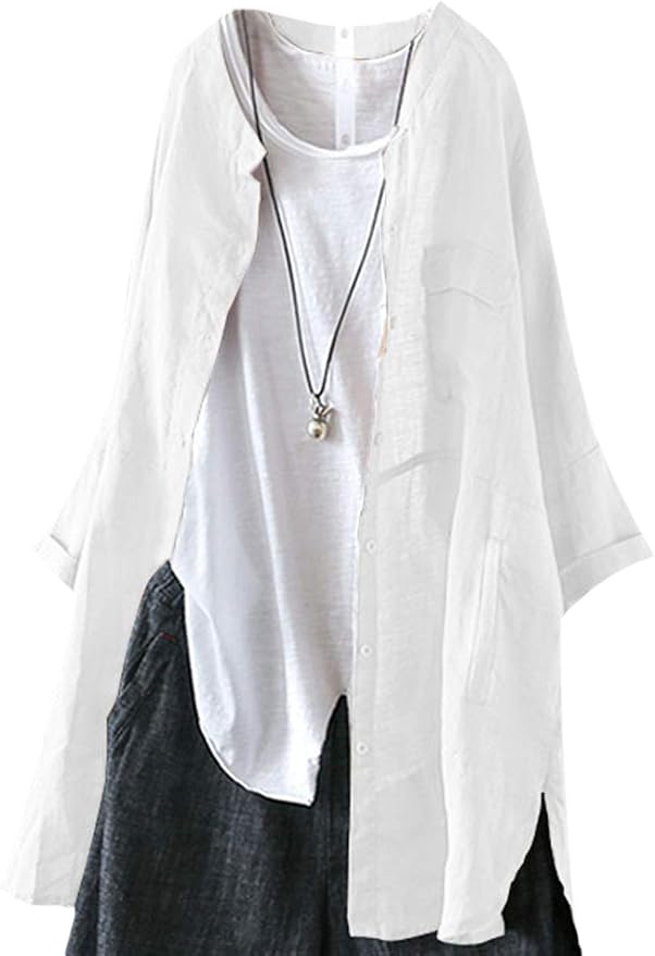 linen blouses amazon