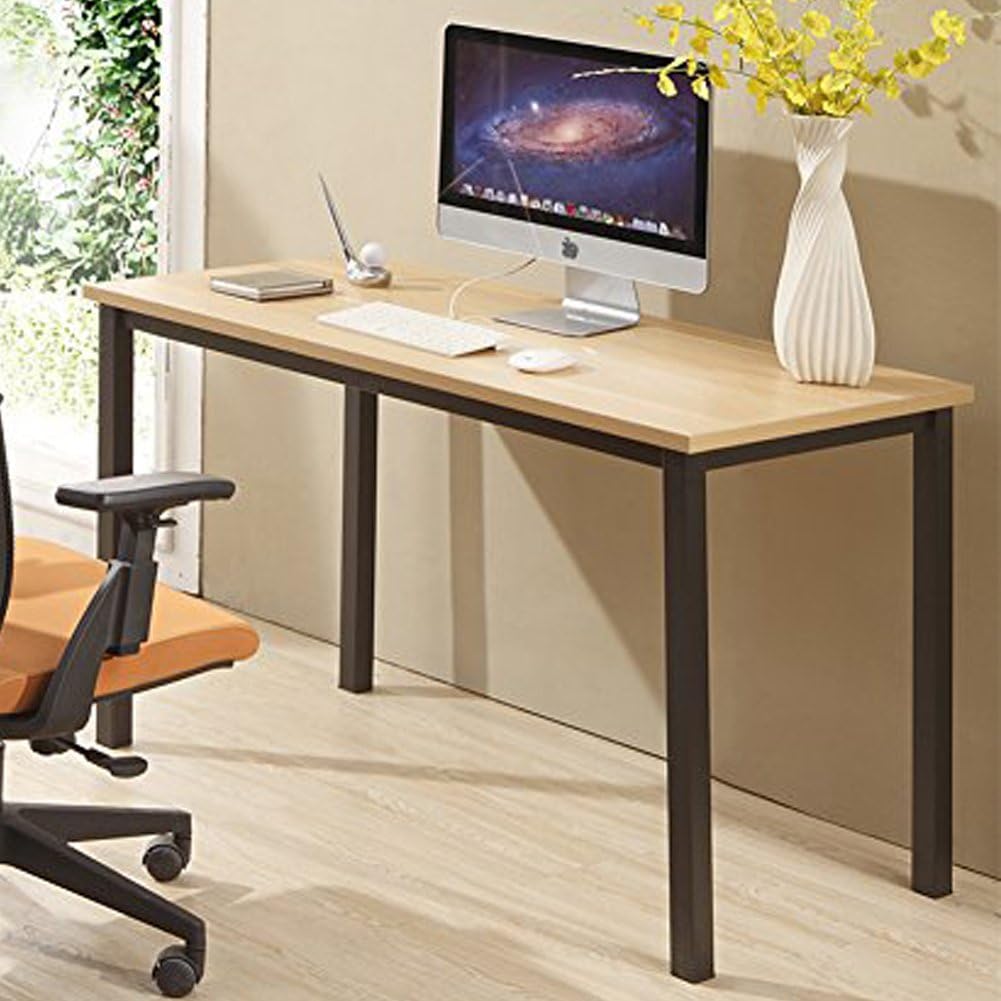 CUBOC 47" Large Size Modern Computer Desk Long Office Desk Writing Desk, Workstation Table for Home Office, Beech