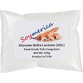 Soymerica Tofu Coagulant - 200g Premium Glucono Delta Lactone (GDL). Food Grade. 100% Product of USA
