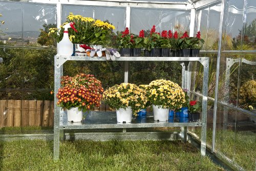 Palram HobbyGrower Galvanized 2-Level Shelving System